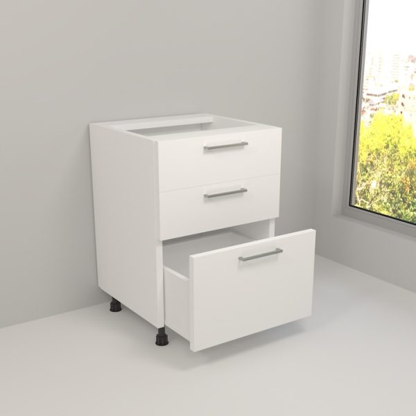 Corp Inferior Komodo Paula 3 sertare, glisiere tandem cu amortizare, 500x510x820 mm, Pal Alb 18mm-MI16 - imagine 2