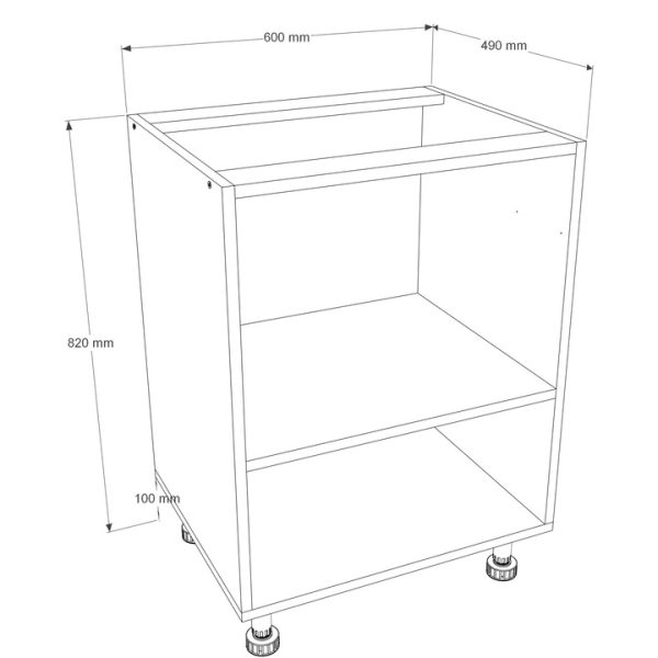 Corp Inferior Komodo Paula, un sertar si o usa cu amortizare stanga/dreapta, 600x510x820 mm, Pal Antracit 18mm-MI17 - imagine 4